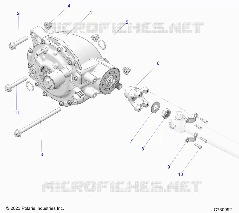 SYSTÃˆME DE TRANSMISSION, REAR GEARCASE MOUNTING