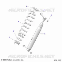 SUSPENSION, REAR SUPPORT AMORTISSEUR 