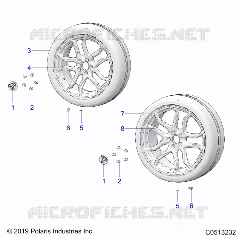 ROUES, FRONT AND REAR (SL MODELS)
