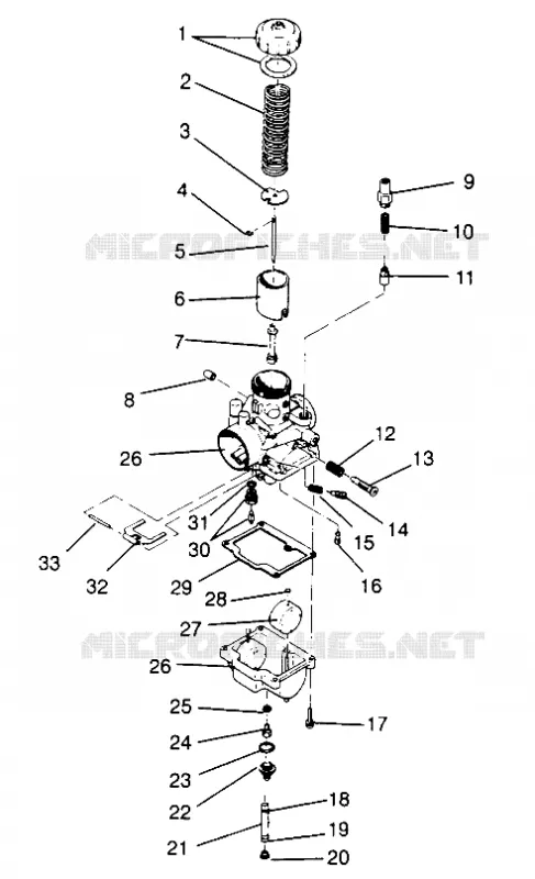 CARBURATEUR XLT RMK 0960956, XLT SKS 0960556 AND EUROPEAN XLT SKS E960556 (4931813181C012)