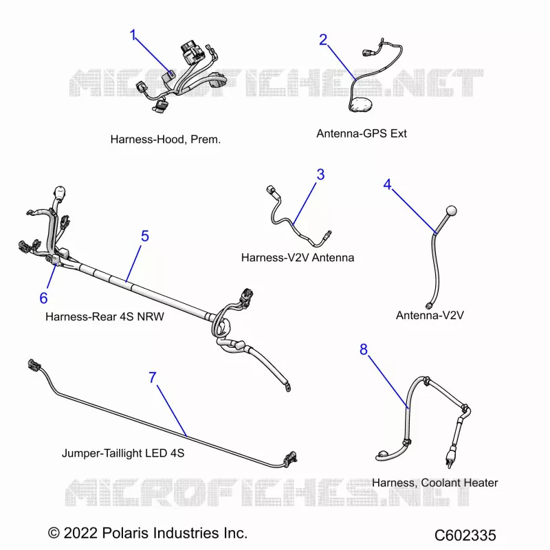 ELECTRICITE, WIRE HARNESSES, HOOD/JUMPERS, GPS