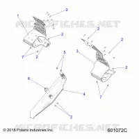 CHASSIS, PROTECTION D'EMBRAYAGE AND FOOTRESTS