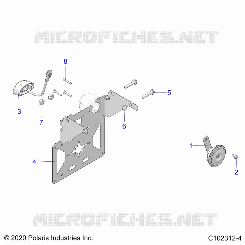 ELECTRICITE, HORN, AND LICENSE PLATE LIGHT