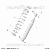 SUSPENSION, REAR SUPPORT AMORTISSEUR 