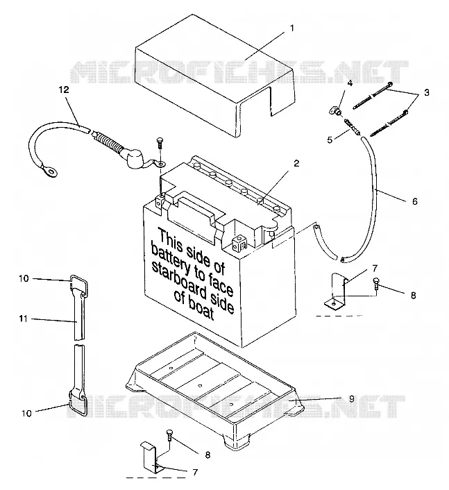 SUPPORT BATTERIE SL 650 B944058 (4926992699015A)