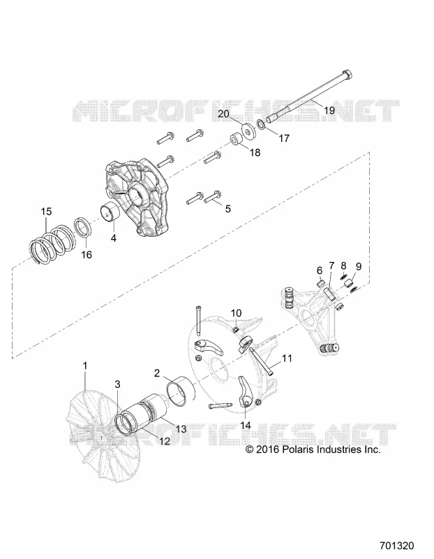 SYSTEME DE TRANSMISSION, PRIMARY CLUTCH
