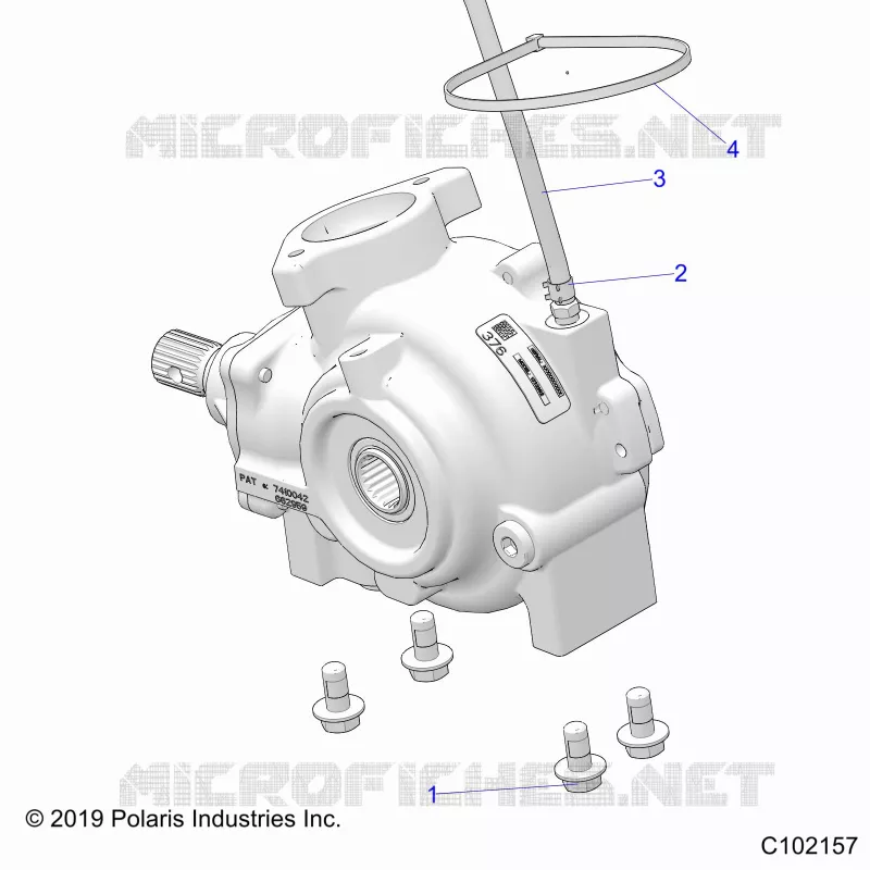 SYSTÃˆME DE TRANSMISSION, GEARCASE MOUNTING, FRONT