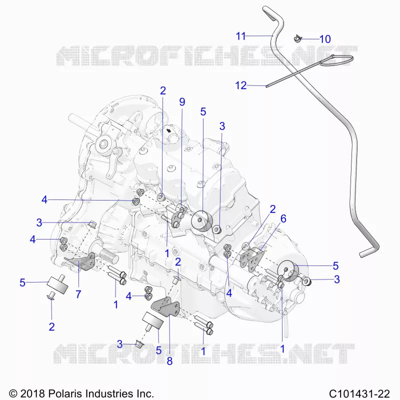 ENGINE, MOUNTING AND SUPPORT TRANSMISSION
