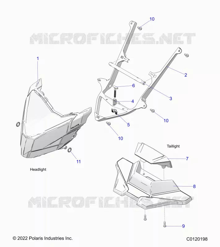 ELECTRICITE, HEADLIGHT AND TAILLIGHT