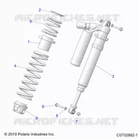SUSPENSION, AMORTISSEUR AVANT MOUNTING, DELUXE