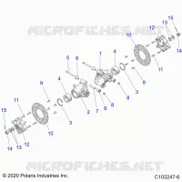 SUSPENSION ARRIERE HUBS, CARRIER AND BRAKE DISC