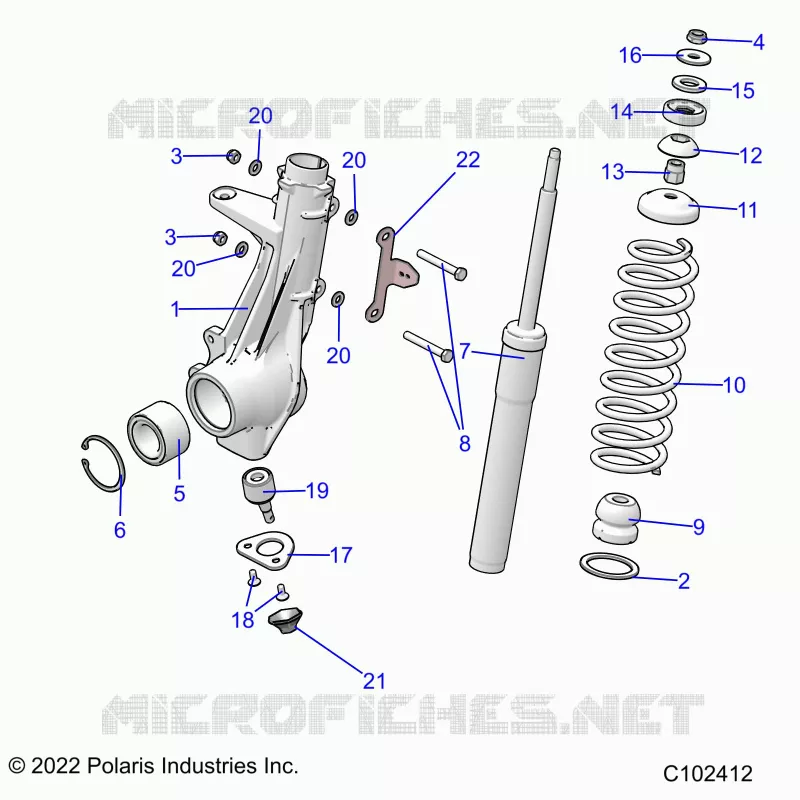 SUSPENSION, JAMBE DE FORCE AVANT