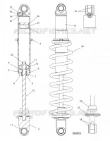 SUSPENSION, AMORTISSEUR ARRIERE TRACK (COIL OVER)
