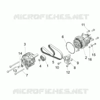 ENGINE, ALTERNATEUR AND COMPRESSOR