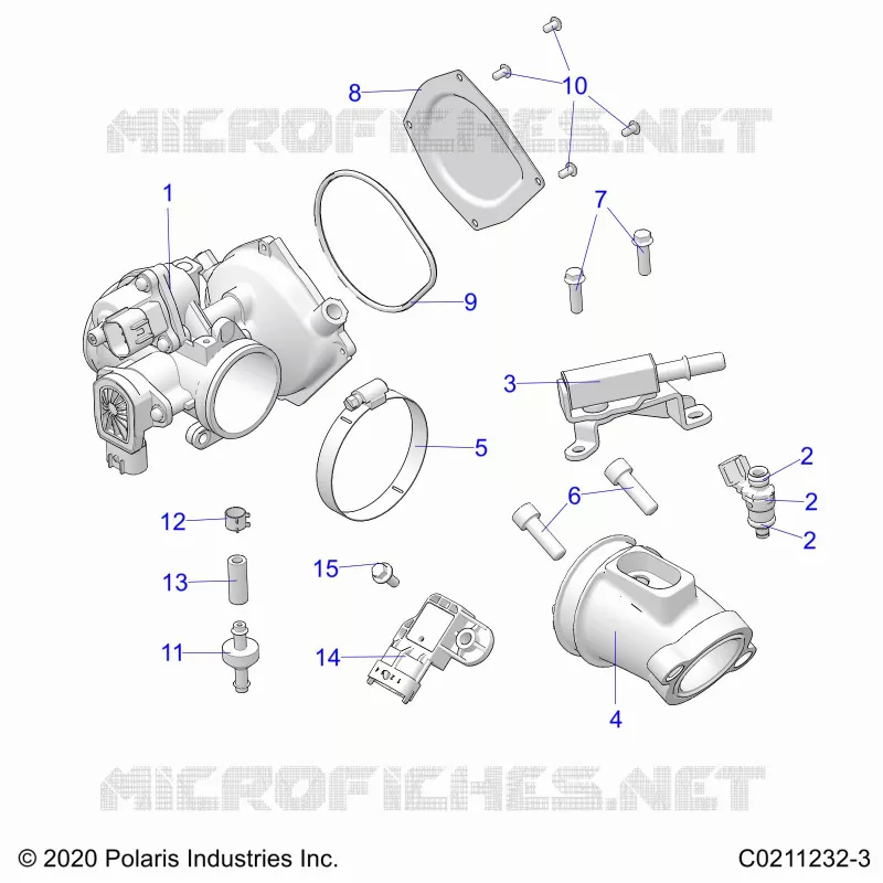 ENGINE, CORPS DE PAPILON AND FUEL RAIL