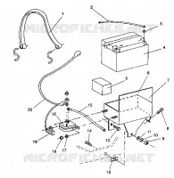 SUPPORT BATTERIE ASSEMBLY CLASSIC TOURING / 0930865 (4922952295024A)