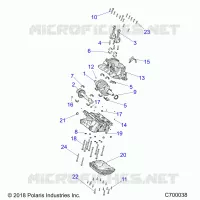 ENGINE, CRANKCASE AND VILEBREQUIN