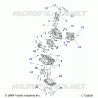 ENGINE, CRANKCASE AND VILEBREQUIN