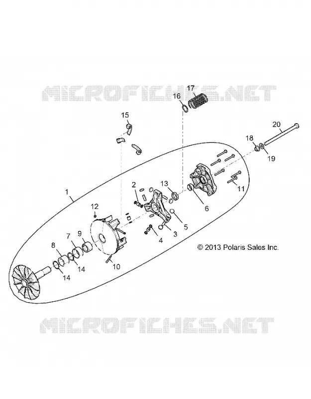 SYSTEME DE TRANSMISSION, PRIMARY CLUTCH