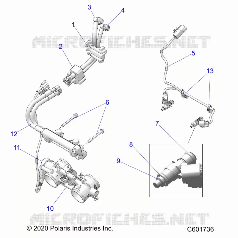SYSTÃˆME D'ALIMENTATION, RAIL, LINES AND THROTTLE BODY