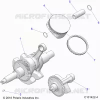 ENGINE, VILEBREQUIN, PISTON AND BALANCE SHAFT