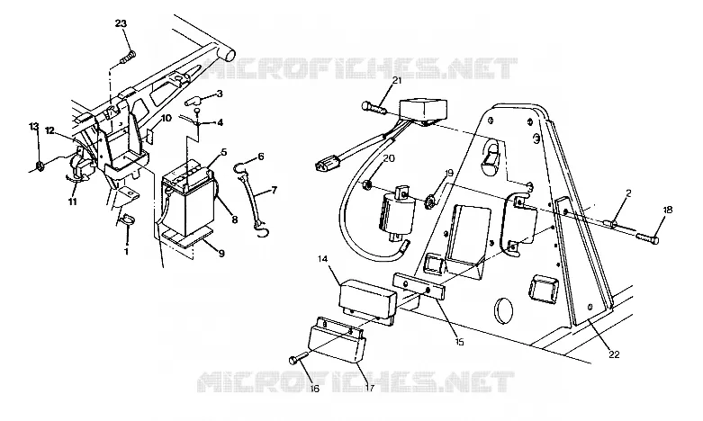 SUPPORT BATTERIE ASSEMBLY 250 4x6 / W928627 (4922902290037A)