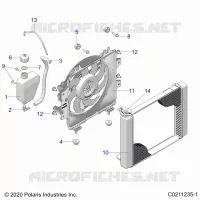 ENGINE, SYSTÃˆME DE REFROIDISSEMENT, RADIATOR, FAN & OVERFLOW BOTTLE