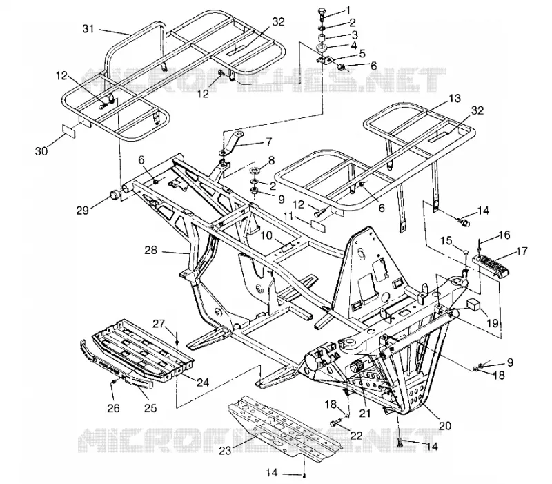 PARE CHOCS / PORTE PAQUET MOUNTING 4X4 300 W958130 (4930183018A008)