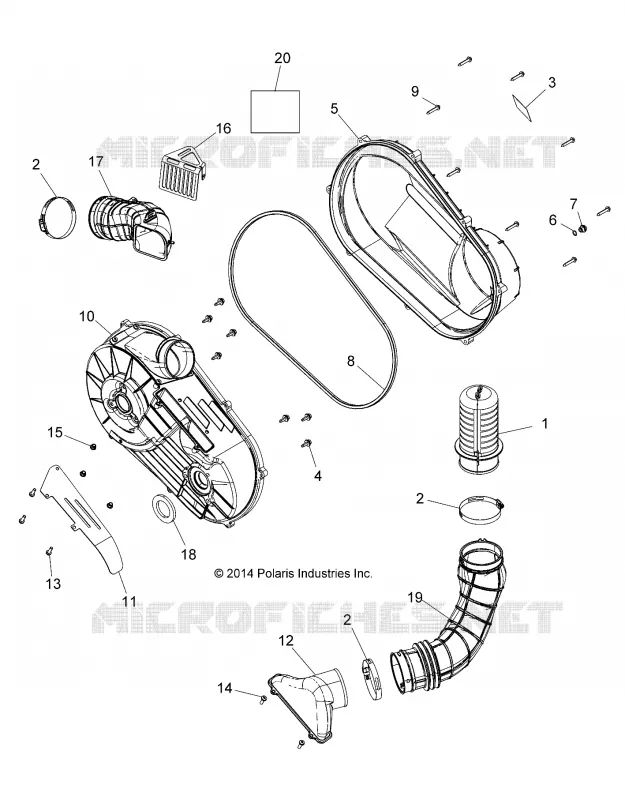 DRIVE TRAIN, COUVERCLE D'EMBRAYAGE AND DUCTING