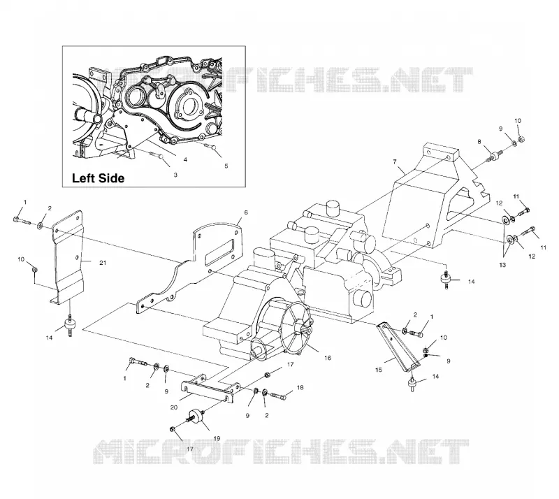TRANSMISSION/SUPPORT MOTEUR