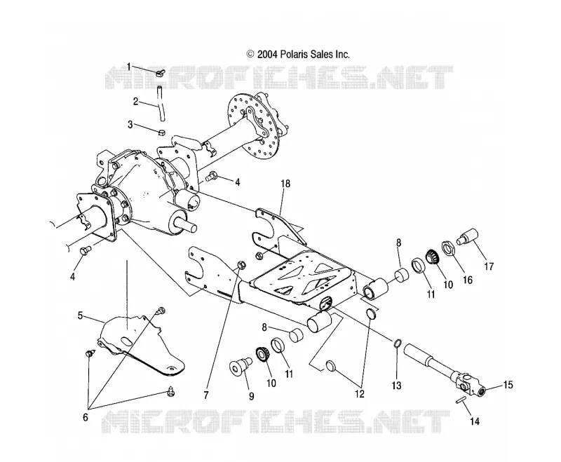 BRAS OSCILLANT/AXE ARRIERE MOUNTING