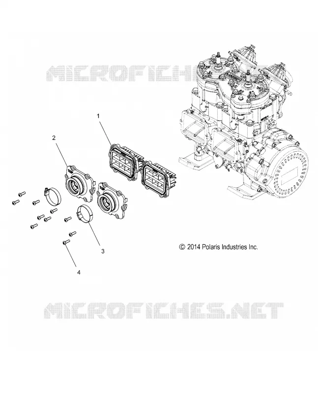 MOTEUR, REED VALVE AND CARB. ADAPTOR