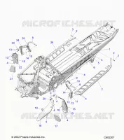 CHASSIS, PROTECTION D'EMBRAYAGE,  FOOTRESTS, AND RUNNING BOARDS
