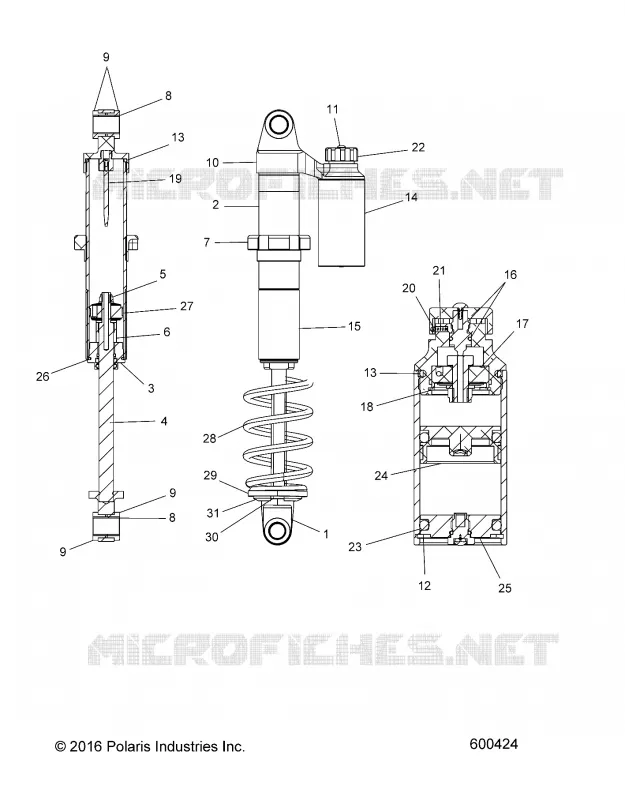 SUSPENSION, AMORTISSEUR ARRIERE TRACK