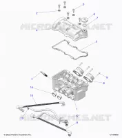 ENGINE, THROTTLE BODY AND COUVERCLE SOUPAPE