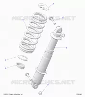 SUSPENSION, REAR SUPPORT AMORTISSEUR 