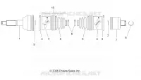 ARBRE DE TRANSMISSION ARRIERE, LH, RH