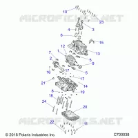 ENGINE, CRANKCASE AND VILEBREQUIN