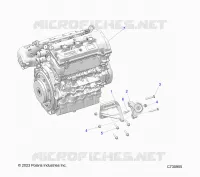 MOTEUR, MOUNTING  AND LONG BLOCK- R24XAE1RAH/BH (C730955)