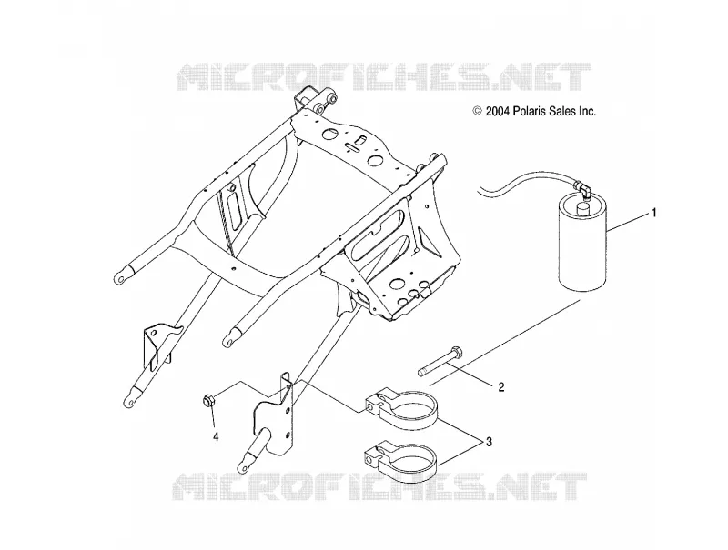 AMORTISSEUR ARRIERE RESERVOIR MOUNTING