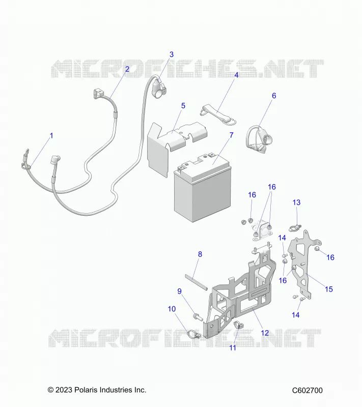 ELECTRICITE, E.S. BATTERY/BOX AND CABLES