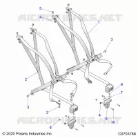 SIEGE BELT MOUNTING 6 POINT
