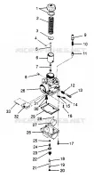 CARBURATEUR (XLT, SKS) XLT 0970756, XLT SKS 0970556 (4937693769D002)
