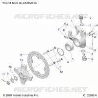 SUSPENSION AVANT HUB, KNUCKLE AND BRAKE DISC