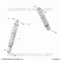SUSPENSION, AMORTISSEUR AVANT
