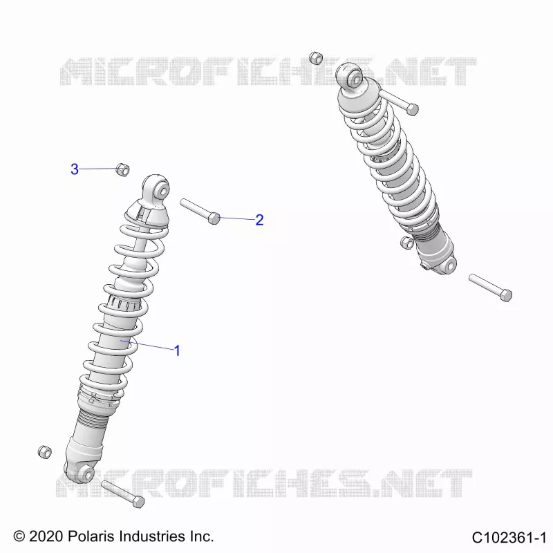 SUSPENSION, AMORTISSEUR AVANT