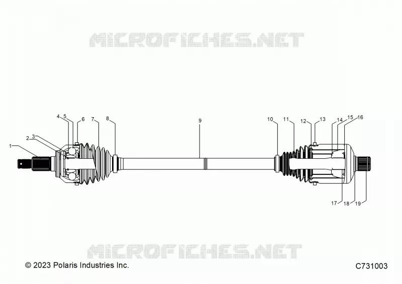 SYSTÃˆME DE TRANSMISSION, REAR HALF SHAFT