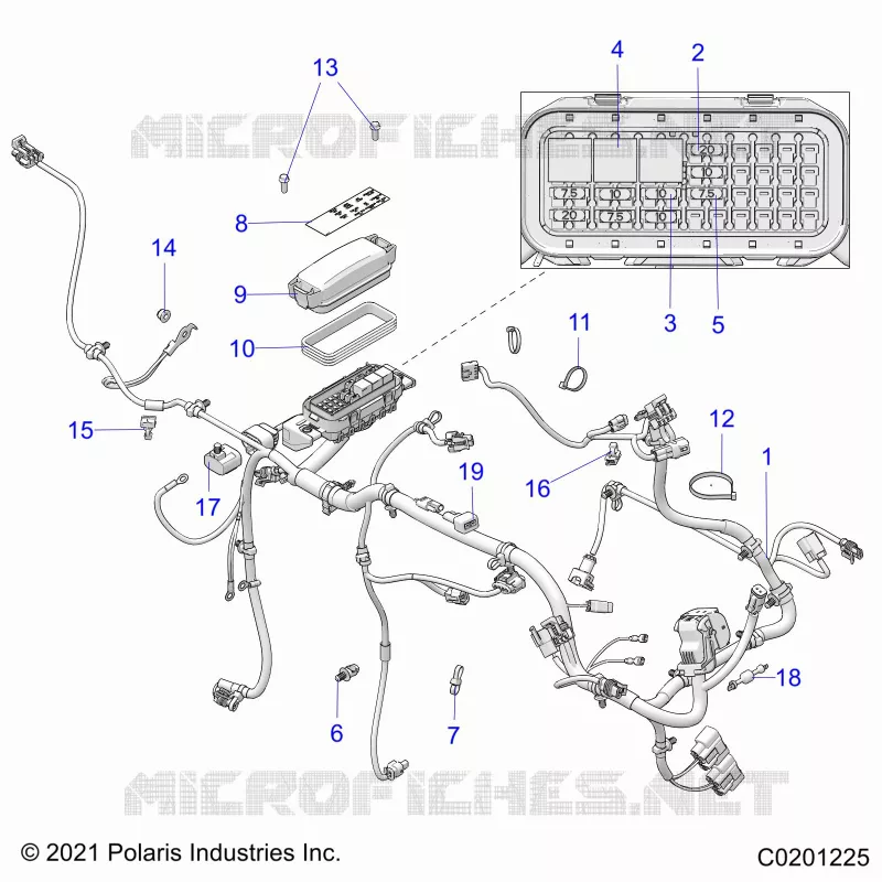 ELECTRICITE, WIRE HARNESS AND FUSES