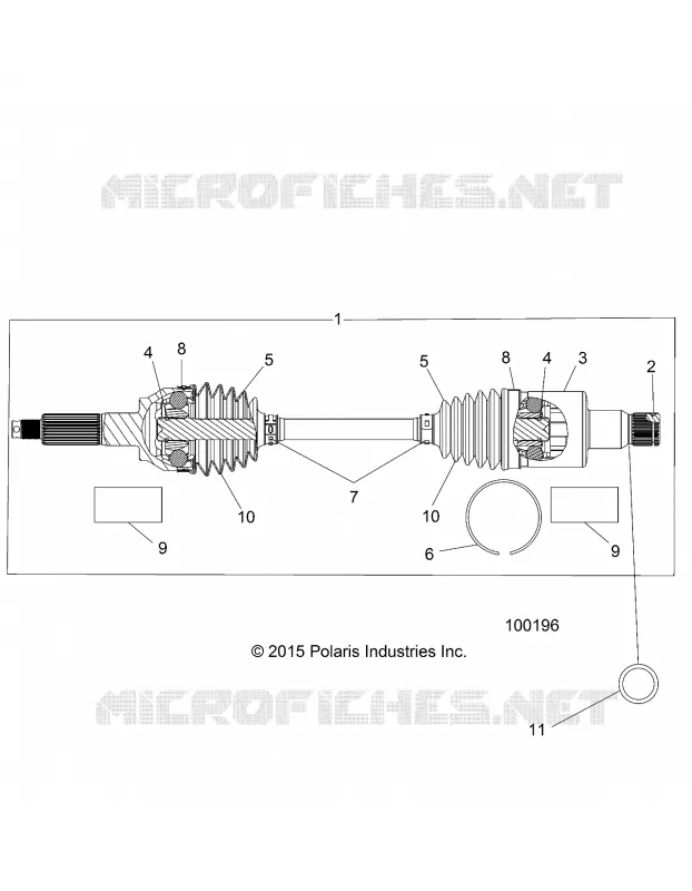 SYSTÈME DE TRANSMISSION, REAR HALF SHAFT (TO 4/25/16)