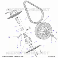 SYSTEME DE TRANSMISSION, SECONDARY CLUTCH